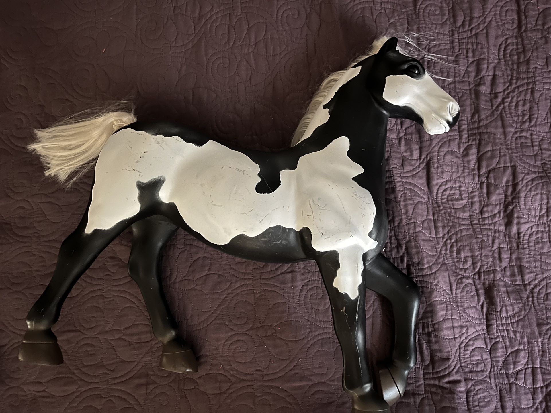 Horse for 20” American Girl doll / Our Generation Black and White Paint Horse / Battat brand