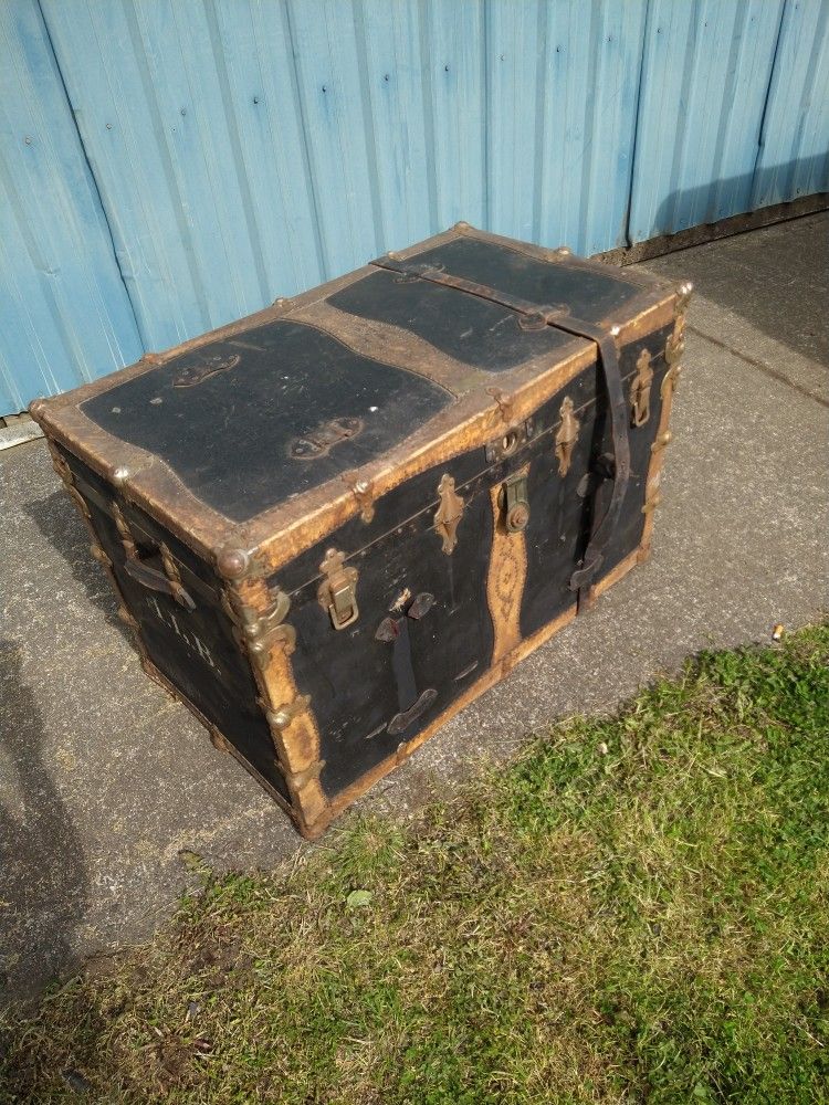 Old Steamer Trunk With All The Shelving 