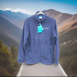 Columbia Men's Regular Fit Full Zip Fleece Jacket, Size Small, Navy Blue, S, New