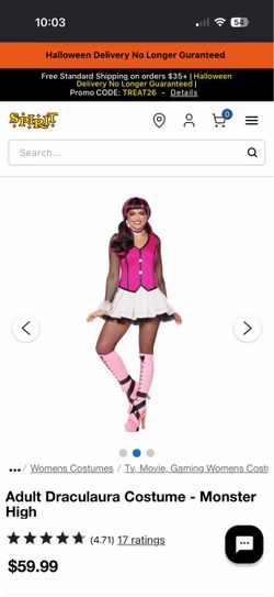 Monster High Draculaura Adult Halloween Costume XS (0–2) Complete Set! 🩷