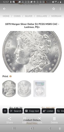 1879 Silver Dollar $500