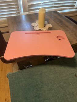 Pink laptop desk