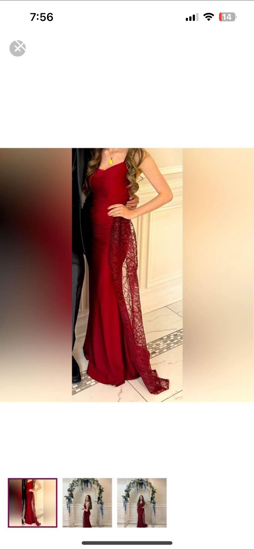 Red prom Dress Size 2