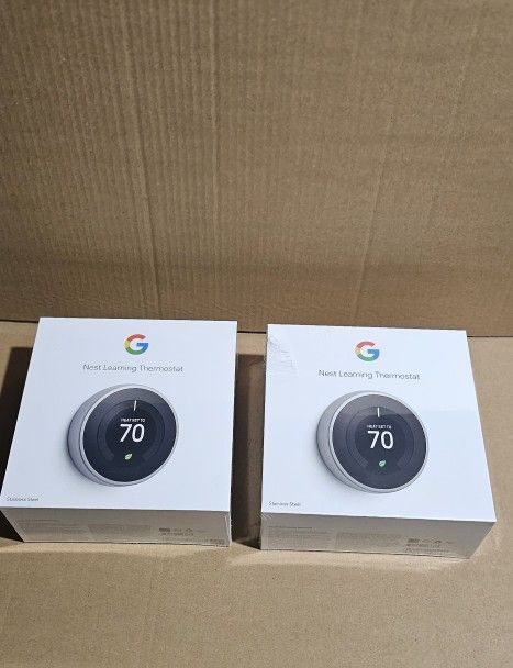 2 Brand New 3rd Gen Google Nest Thermostat 