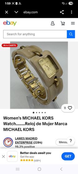 Reloj mk en buenas condiciones el brazalete esta corto orijinal  de ceramica no bateria