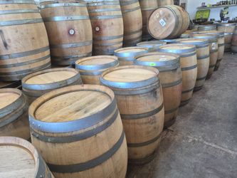 French oak wine barrels