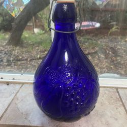 Vintage Casadis Milano cobalt blue glass jug