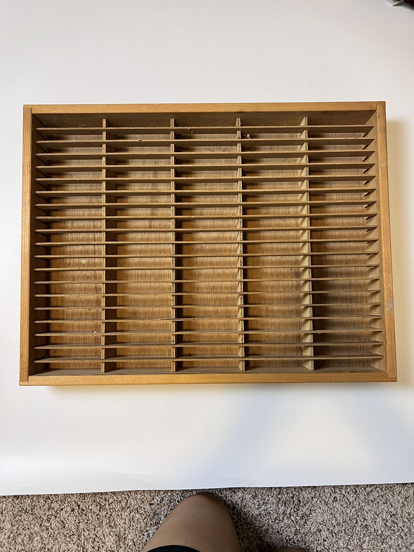Napa Valley Box Company Mid Century 100 Cassette Tape Wood Storage Holder Wall Rack VTG