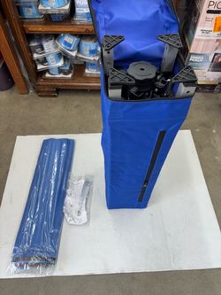 6 ft. x 6 ft. Blue Backpack Canopy with Solo Latch