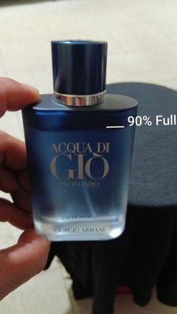 Authentic Giorgio Armani Men's Aqua di gio Profondo Parfum Edp 100ml Bottle 90% Full (No Box) Asking $70 Firm on Price Retails $130+