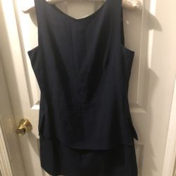 Moschino Navy Blue Sheath Dress Size 10 Fully Lined Great Condition Beautifully Made Dress