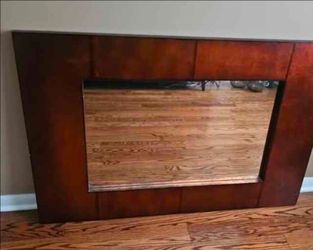 Rustic oversized Rubbed Oil Bronze Mirror