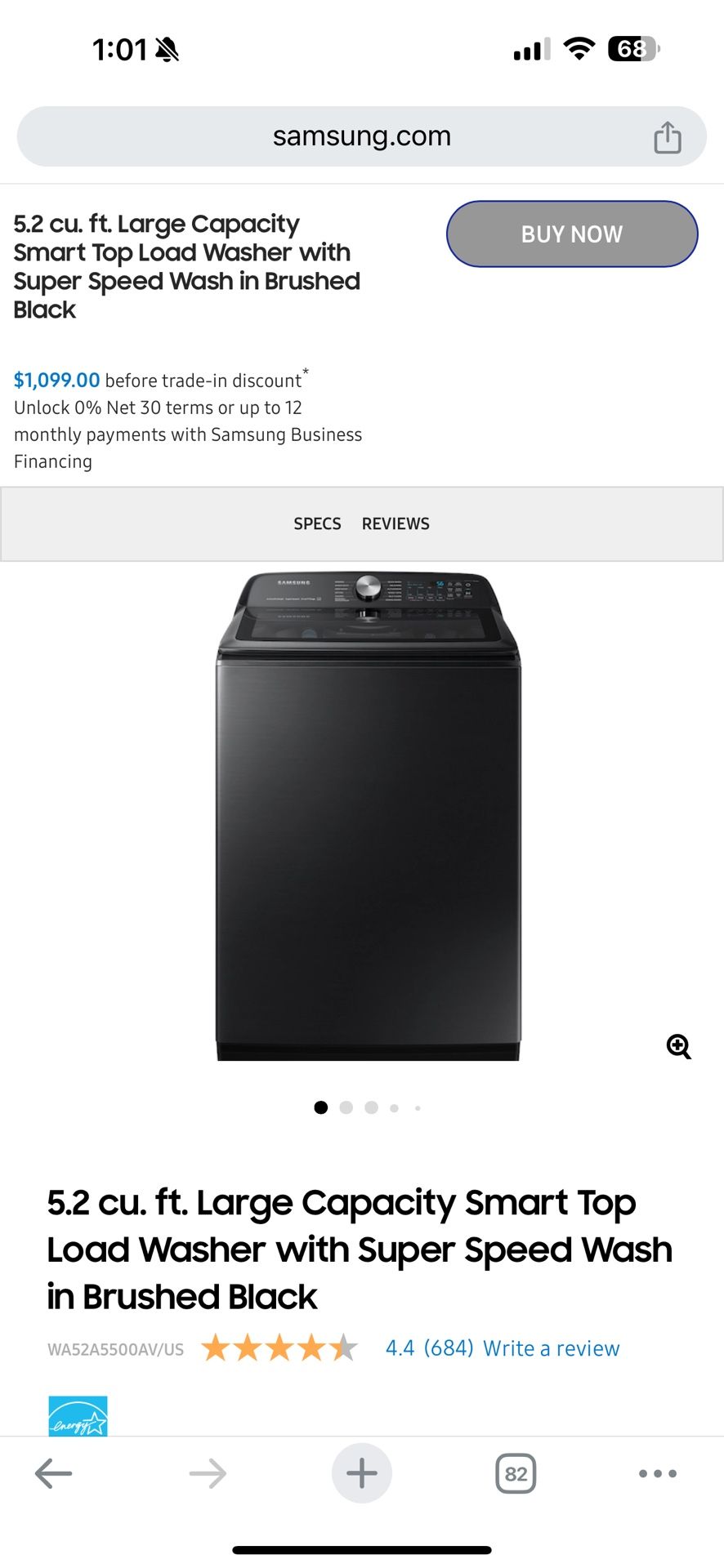 Samsung Washer and Dryer - Electric 