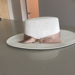 White Panama Style Hat – Like New – Worn Once