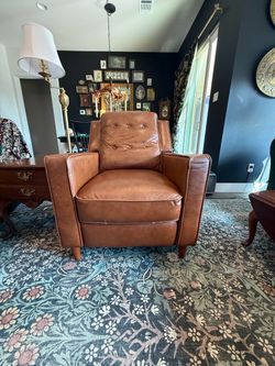 Faux leather recliner