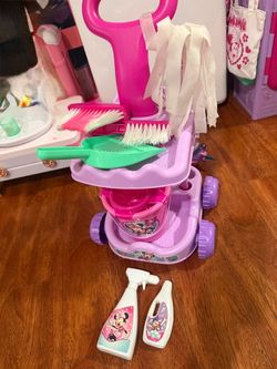 Minnie Mouse Kids Toy Cleaning Cart Set