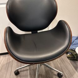Black Leather Computer Chair 