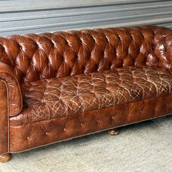 Leather Sofa Chesterfield Couch