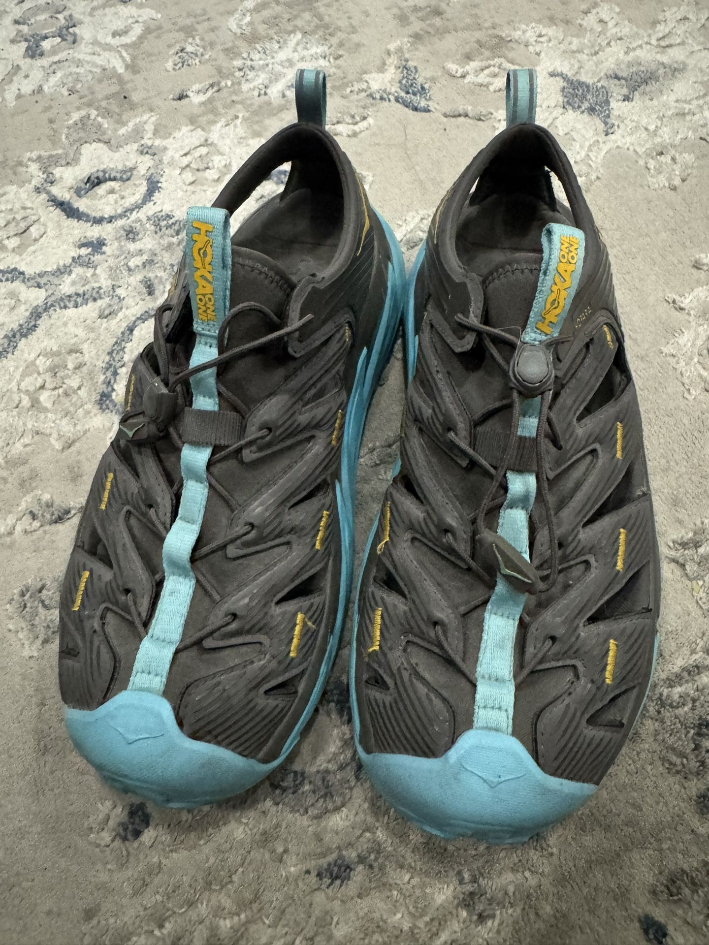 Hoka One  Hopara Women's Size 10.5  Blue Grey Water Sneakers Shoes 1106535 DGGAS