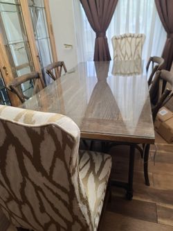 Dining table, 6 chairs