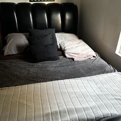 Queen Leather Bed frame 