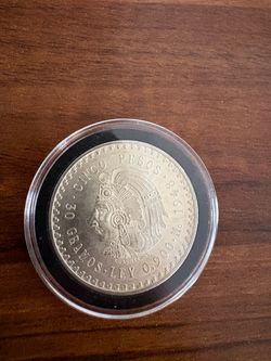 1948 Mexico 5 Pesos Silver Coin Cuauhtémoc