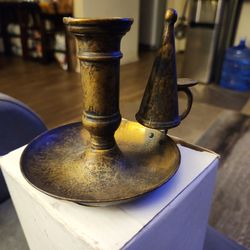 Brass vintage candle holder