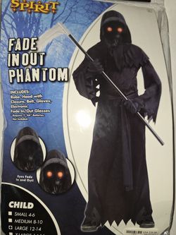 Kids Fade In Out Phantom Costume size 12/14