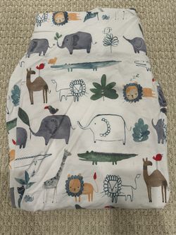 Pottery Barn Kids Crib Sheet - Safari/ Zoo Pattern