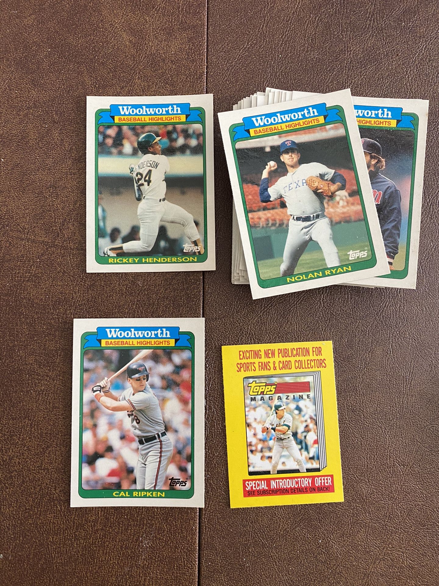 1990 TOPPS WOOLWORTH "BASEBALL HIGHLIGHTS" 33 CARD SET