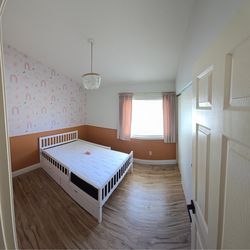 Full Bed Frame with Storage Drawers and mattress