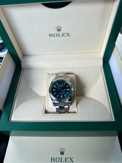 Rolex milgauss z blue dial box and card