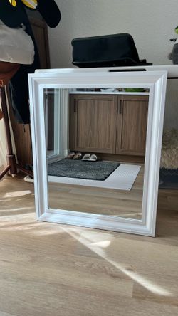 Glacier Bay Framed Wall Mirror - 23.5" × 28.5" White