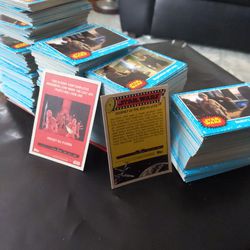 Mega Lot Of Star Wars Cards. Not 1977. New Series same 77 Blue boarder