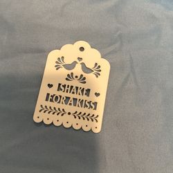 Wedding Shake For A Kiss Tag