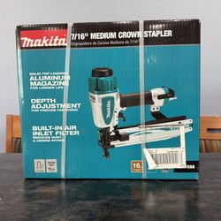Makita Pneumatic 16-Gauge 7/16 in. Medium Crown Stapler Model # AT1150A