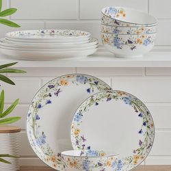 Mikasa Quinn 12-Piece Bone China Dinnerware Set, Service for 4