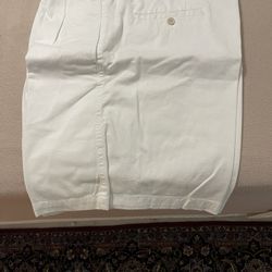 Club Room White Flat Front Shorts. New Short With Tag