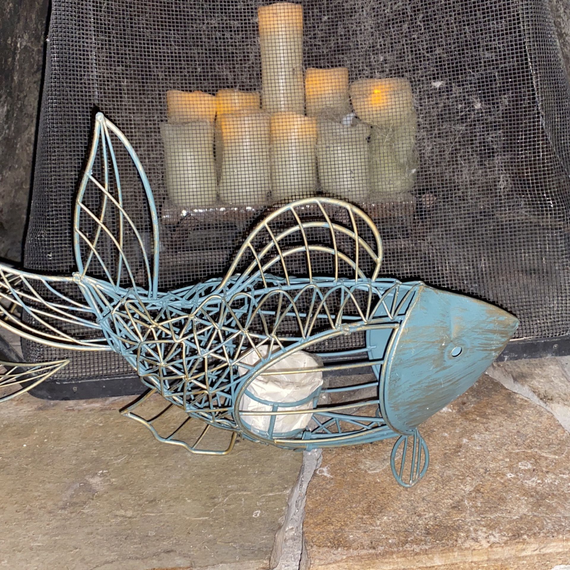 Steel Fish Candle Holder