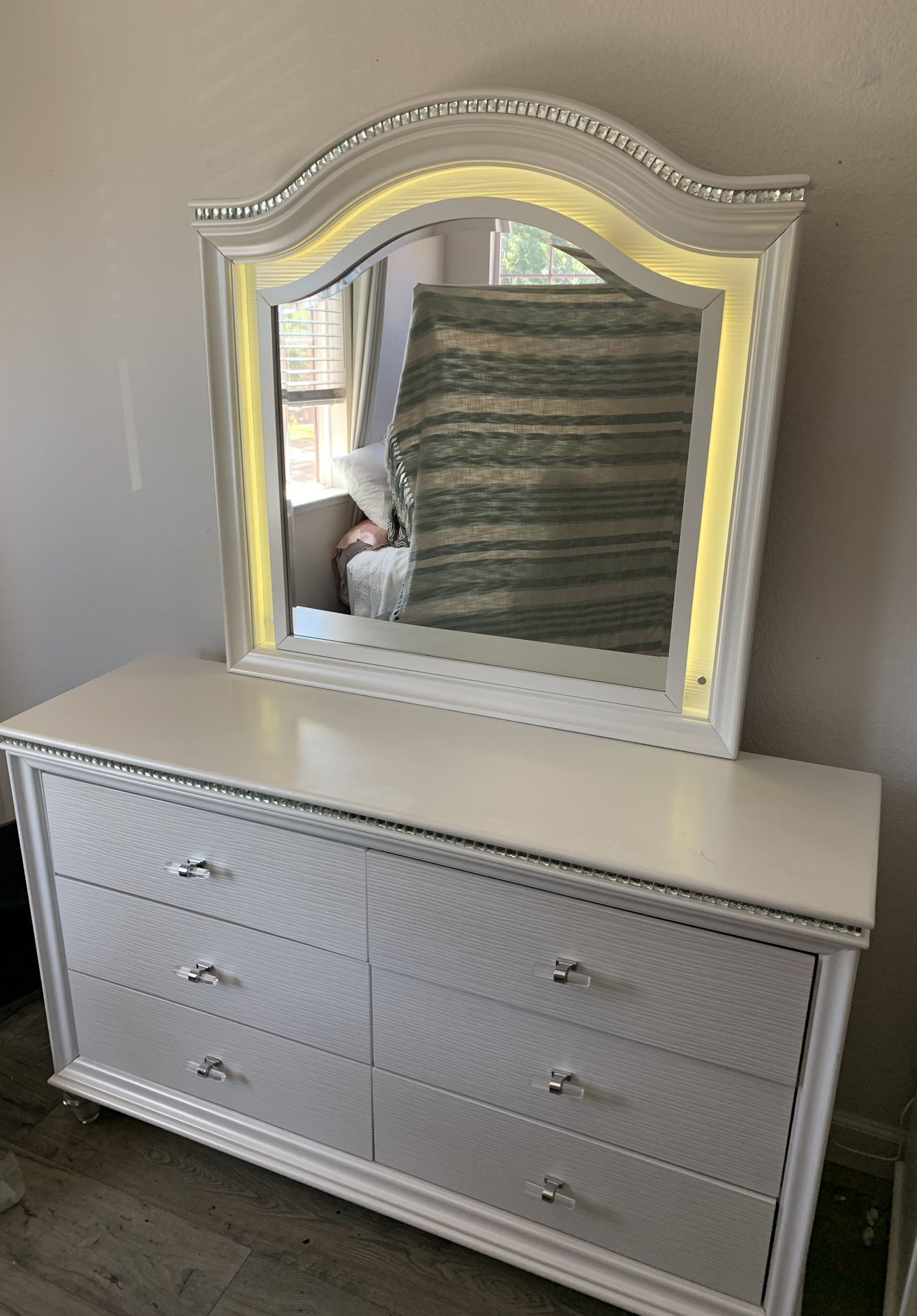 White Dresser With Chest