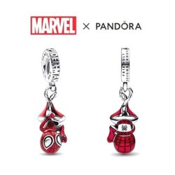 PANDORA Marvel Hanging Spider-Man Dangle Charm w/box