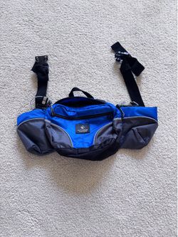 Outdoor Products Blue Hiking Waist Pack Fanny Pack Utility Hip Bag