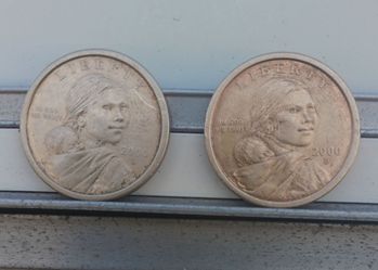 Monedas de un dólar doradas