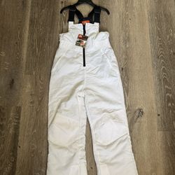 Snow Bib Snow Clothes For Kids - S (6/6x) Vivd White