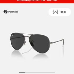 Ray-Ban Black Aviator Titanium