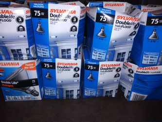 New Indoor outdoor Sylvania 75-watt flood light bulbs 2 for Six