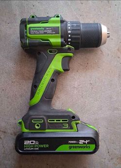 Greenworks POWERALL 24V Cordless Brushless Drill/Driver with 2Ah Battery and Charger