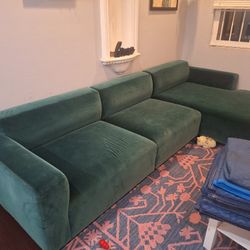 Sectional Velvet Sofa