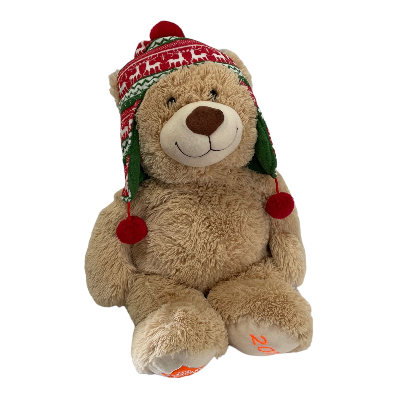 2016 Large Home Depot Christmas Bear Plushie Excellent Preloved