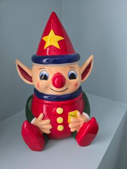 Elf cookie jar